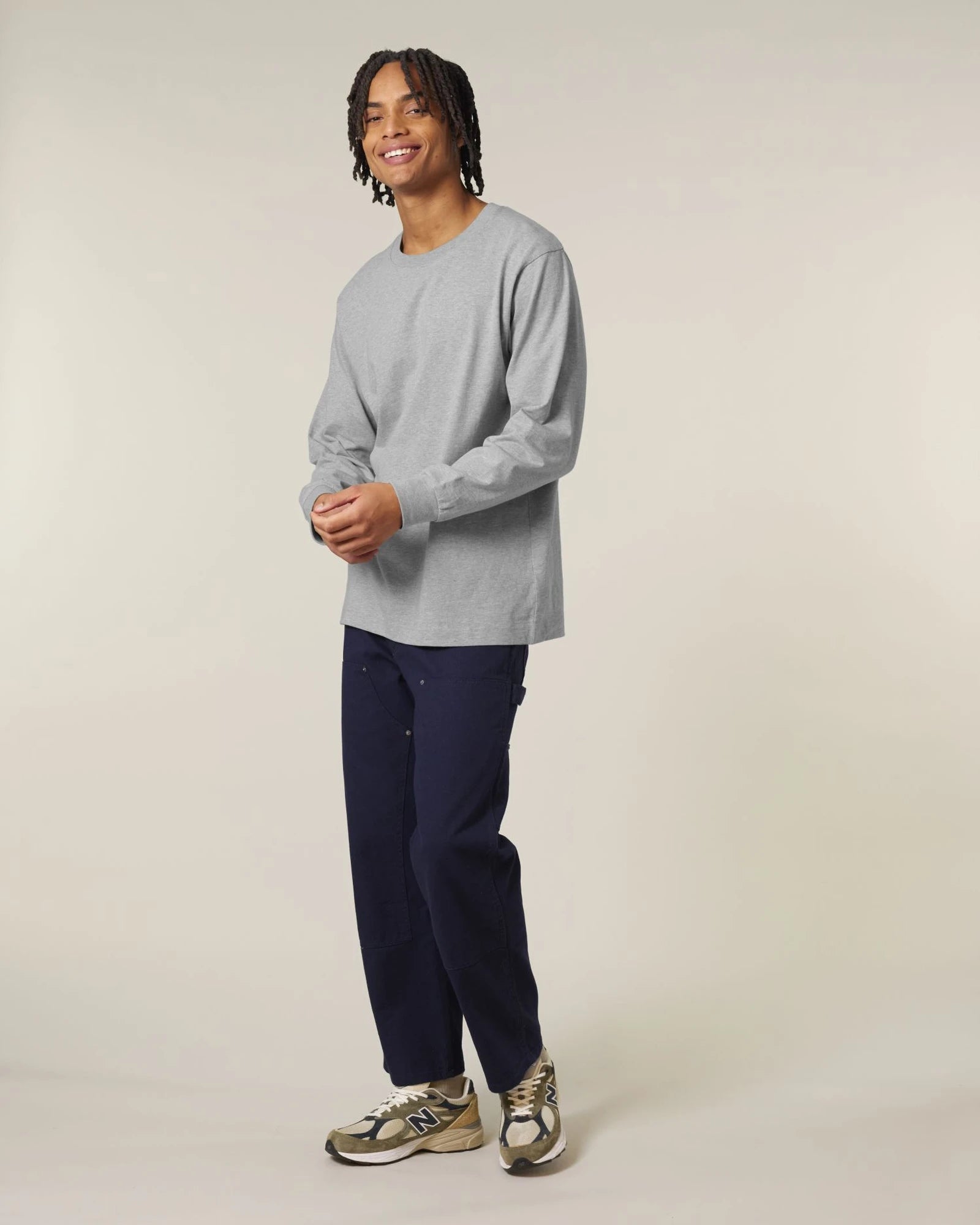 T-shirt unisexe épais coton bio Stanley/Stella Freestyler à personnaliser - Heather Grey