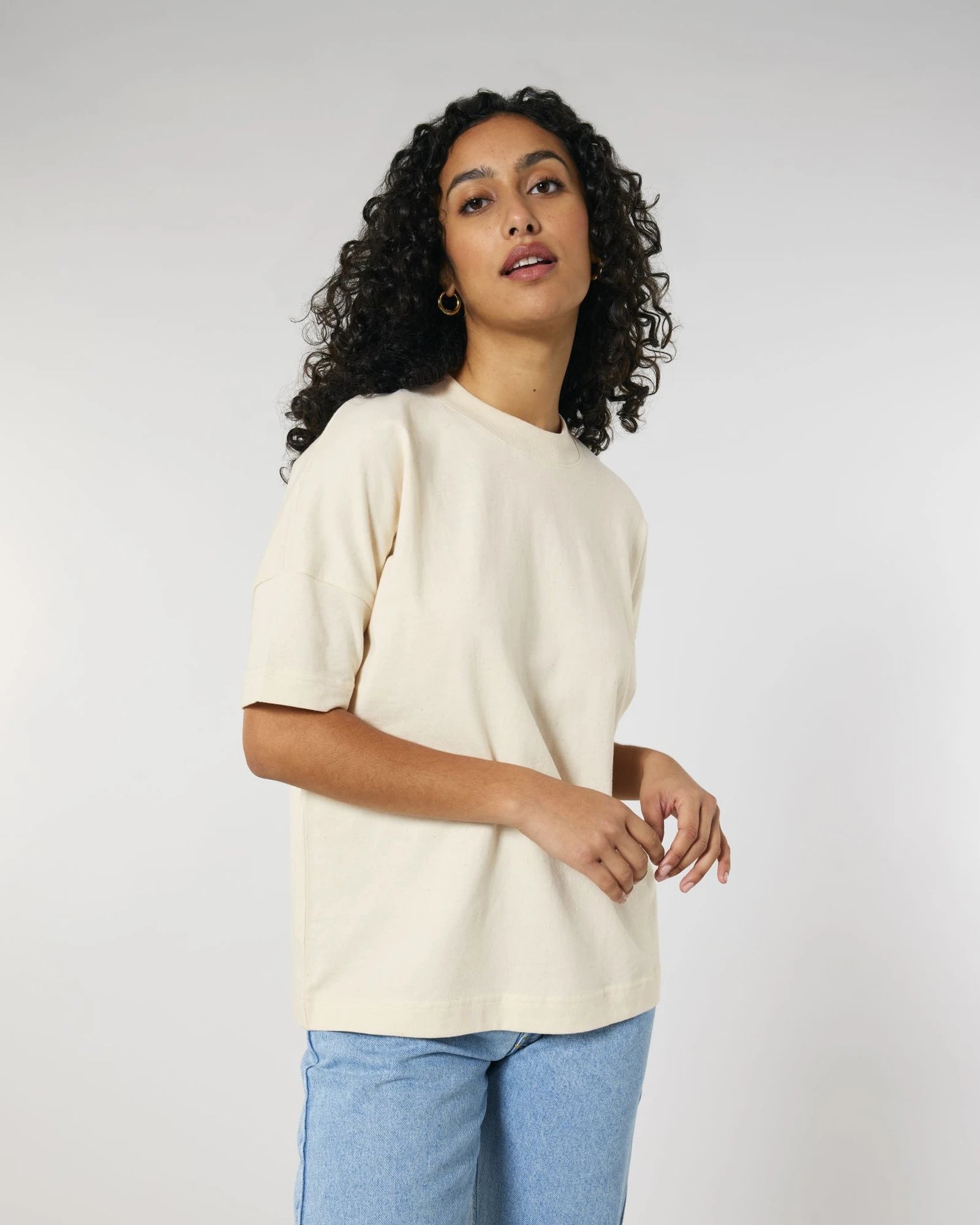 T-shirt oversize coton bio Stanley/Stella Blaster à personnaliser - Natural Raw