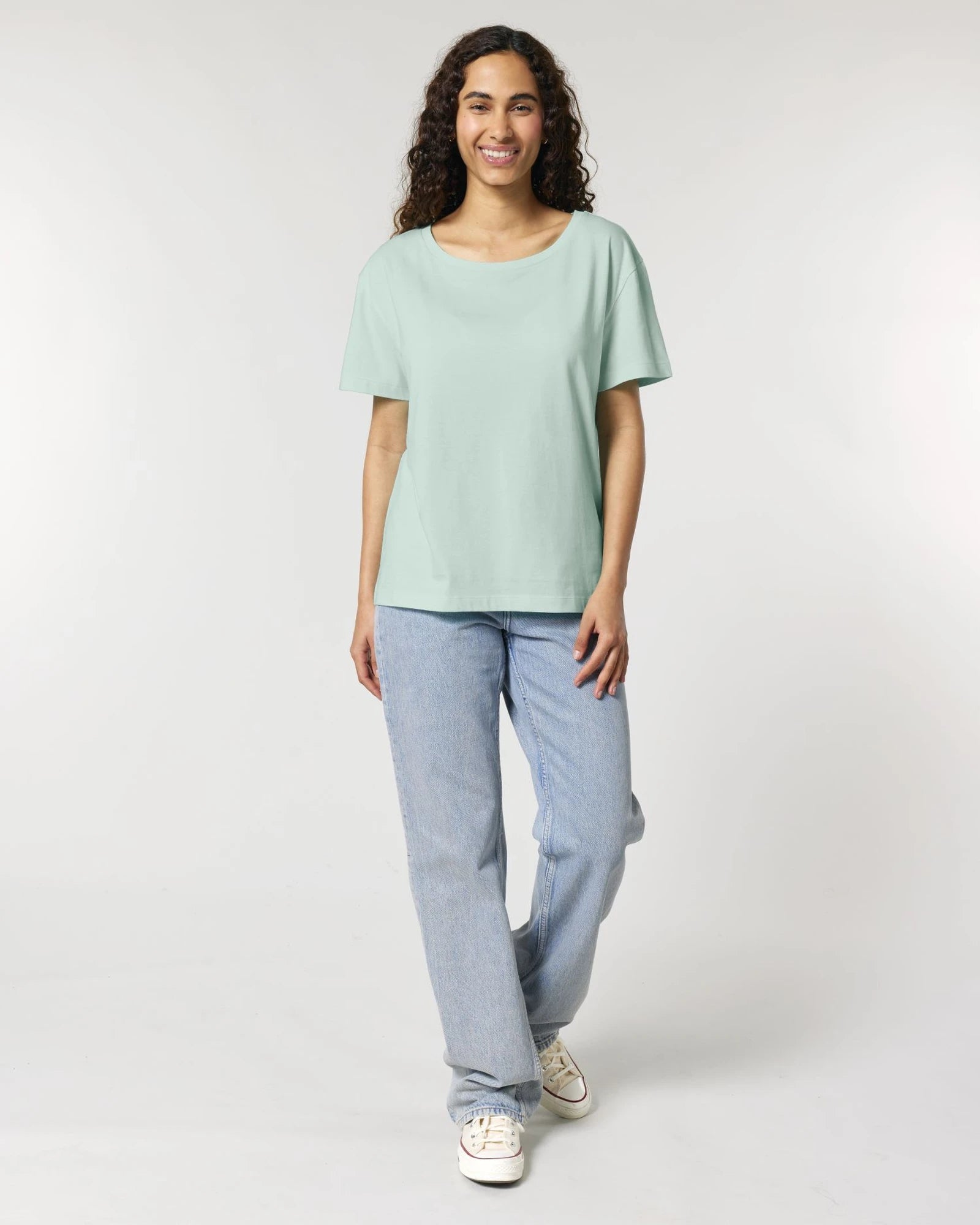 T-shirt coton bio Stanley/Stella Serena à personnaliser - Caribbean Blue