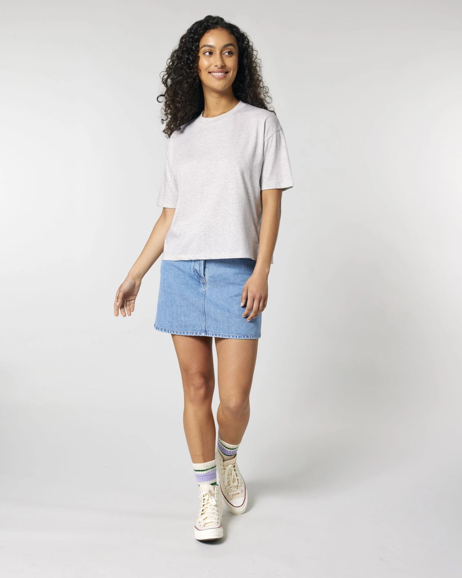T-shirt femme coton bio Stanley/Stella Nova à personnaliser - Cool Heather Grey