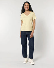 T-shirt femme col V coton bio Stanley/Stella Isla à personnaliser - Butter