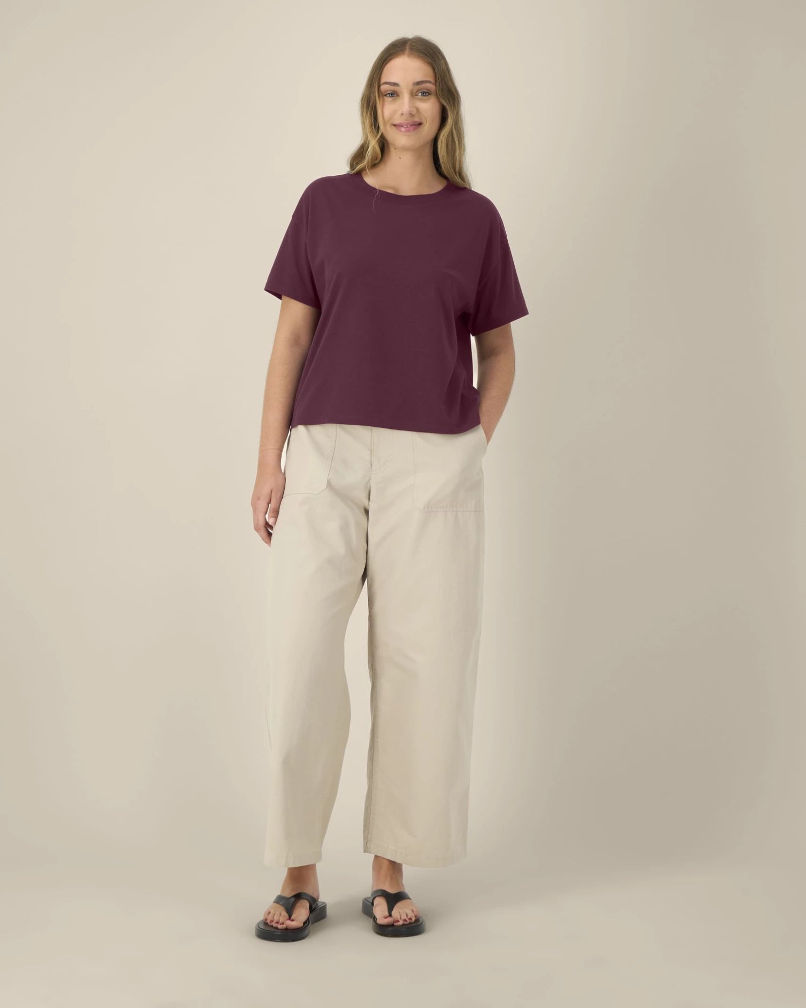 T-shirt coton bio Stanley/Stella Etta à personnaliser - Deep Plum