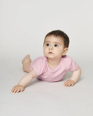 Body bébé manches courtes coton bio Stanley/Stella à personnaliser - Cotton Pink