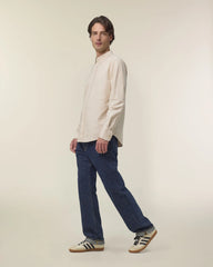 Chemise homme coton bio Stanley/Stella Oxford à personnaliser - Beige Oxford