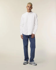 Chemise homme coton bio Stanley/Stella Oxford à personnaliser - White