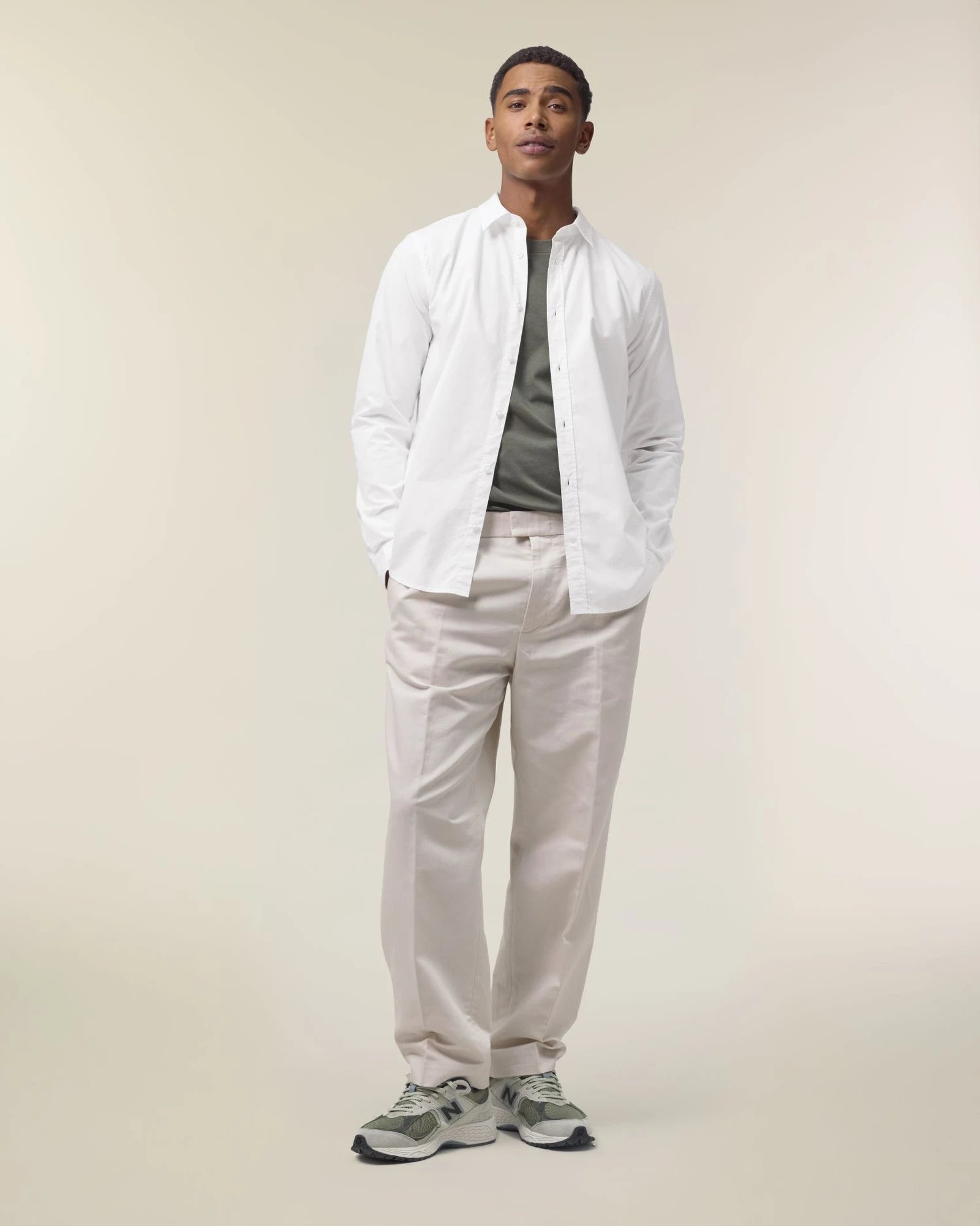 Chemise homme coton bio Stanley/Stella Styler à personnaliser - White