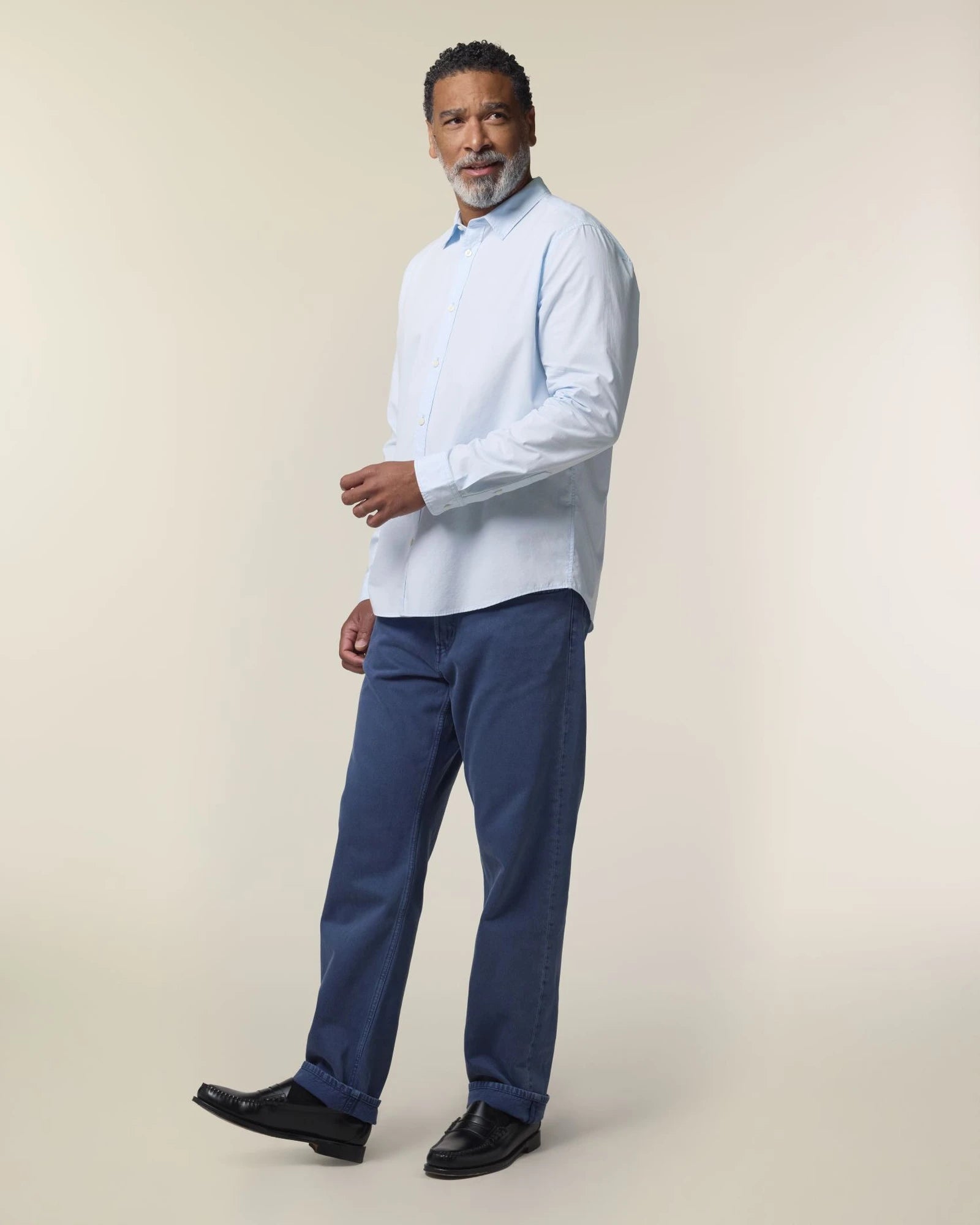 Chemise homme coton bio Stanley/Stella Styler à personnaliser - Summer Blue