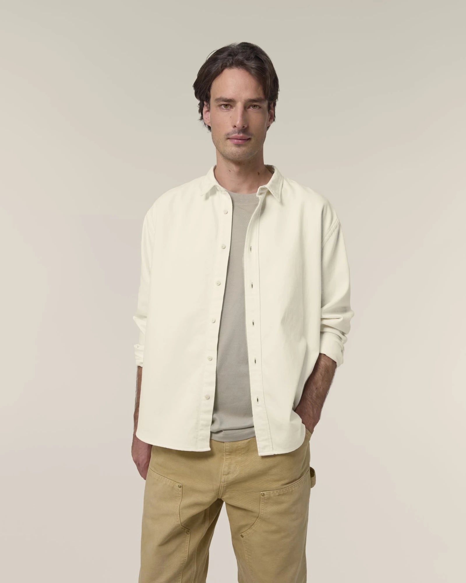 Chemise unisexe coton bio Stanley/Stella Worker à personnaliser - Natural Raw
