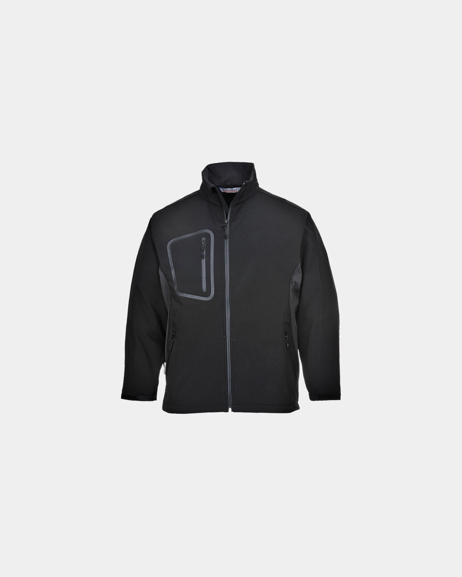 Blouson softshell bicolore à personnaliser - Noir-Bleu Ciel