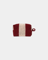 Trousse de toilette éponge La Serviette Paris à personnaliser - Rouge Grenat / Crème