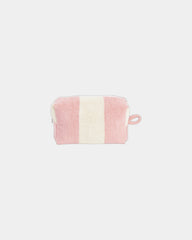 Trousse de toilette éponge La Serviette Paris à personnaliser - Rose Nymphe / Crème
