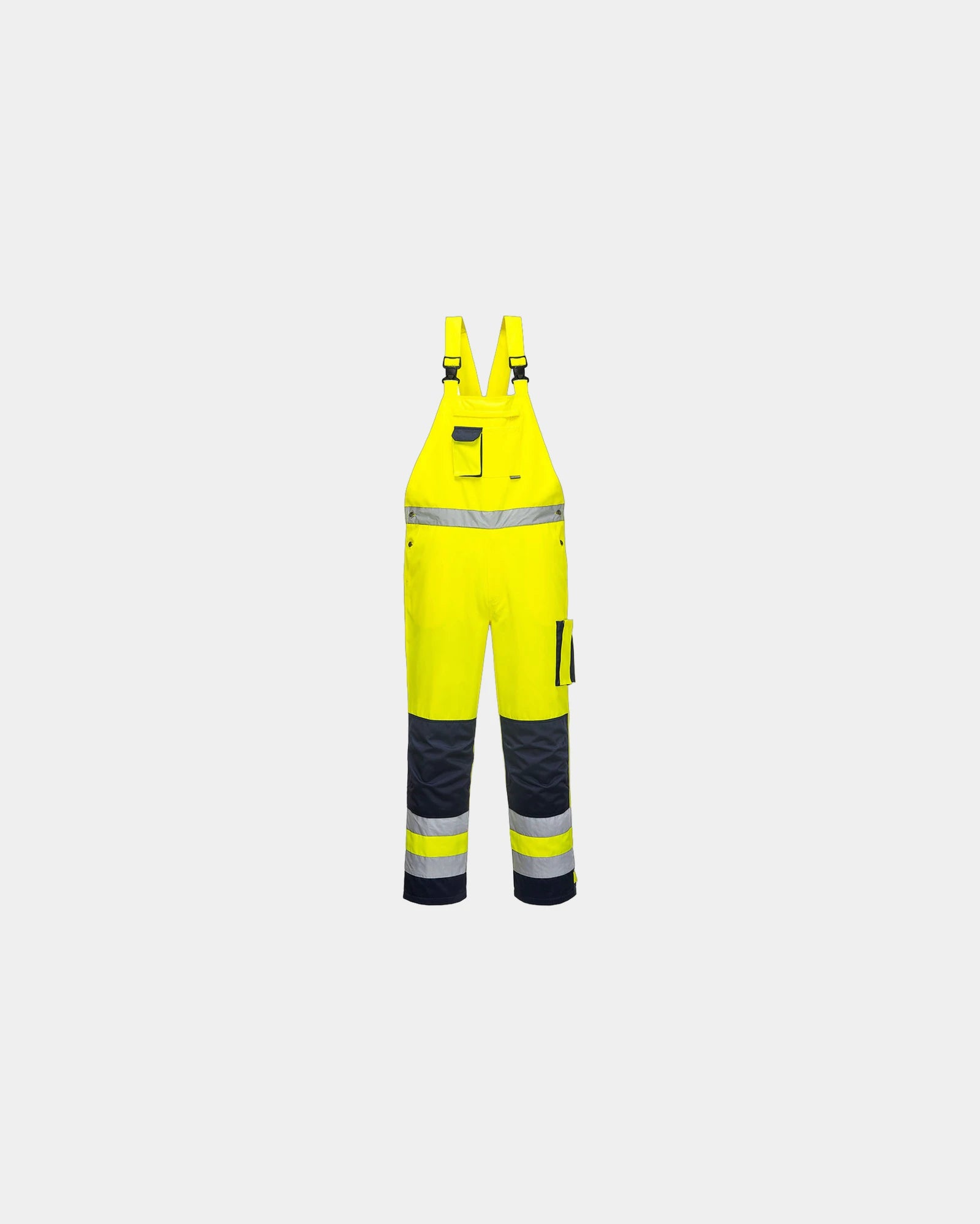 Cotte à bretelles HV Bicolore à personnaliser - Jaune-Bleu Marine