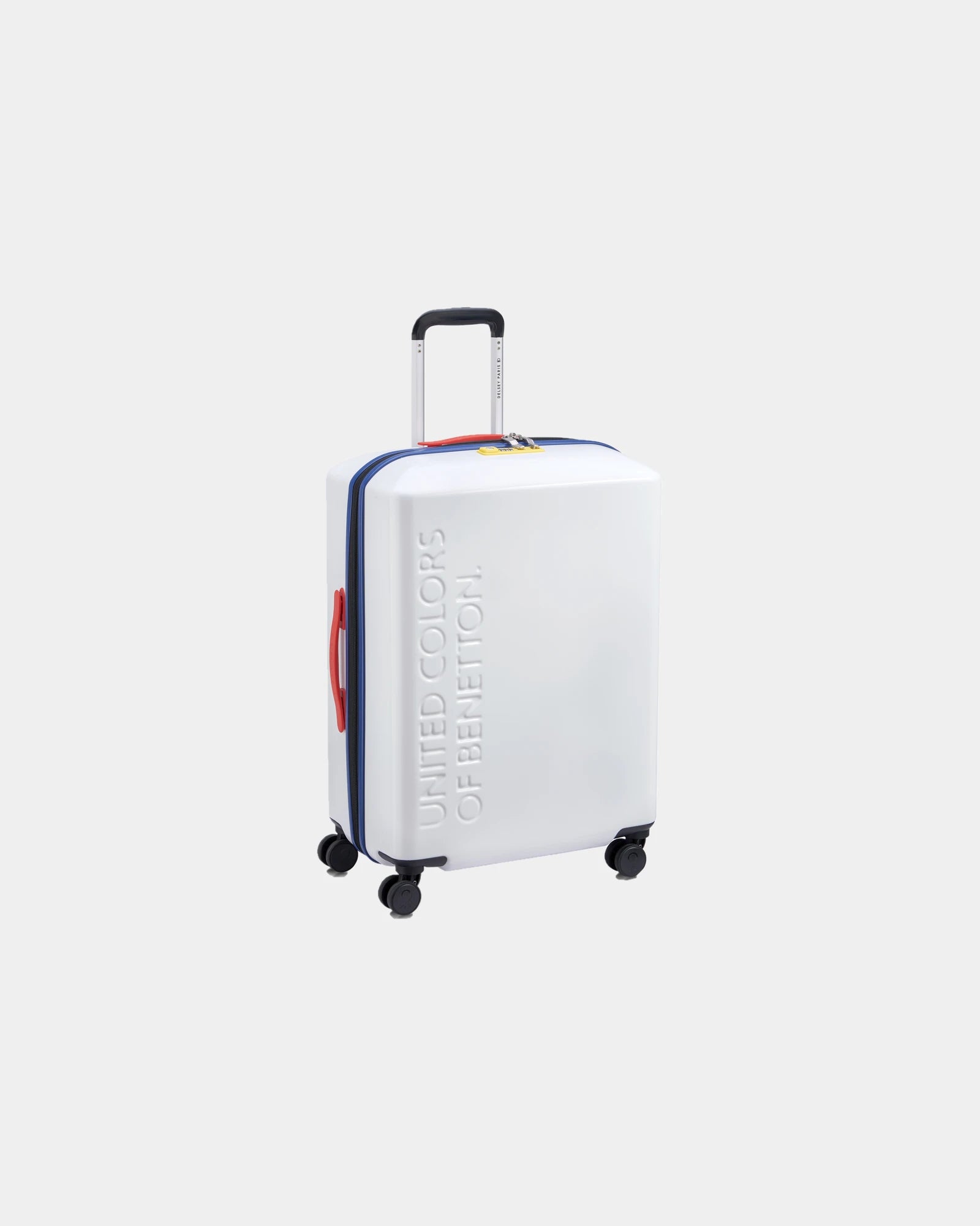 Valise trolley 4 roues ABS 66 cm à personnaliser - Blanc