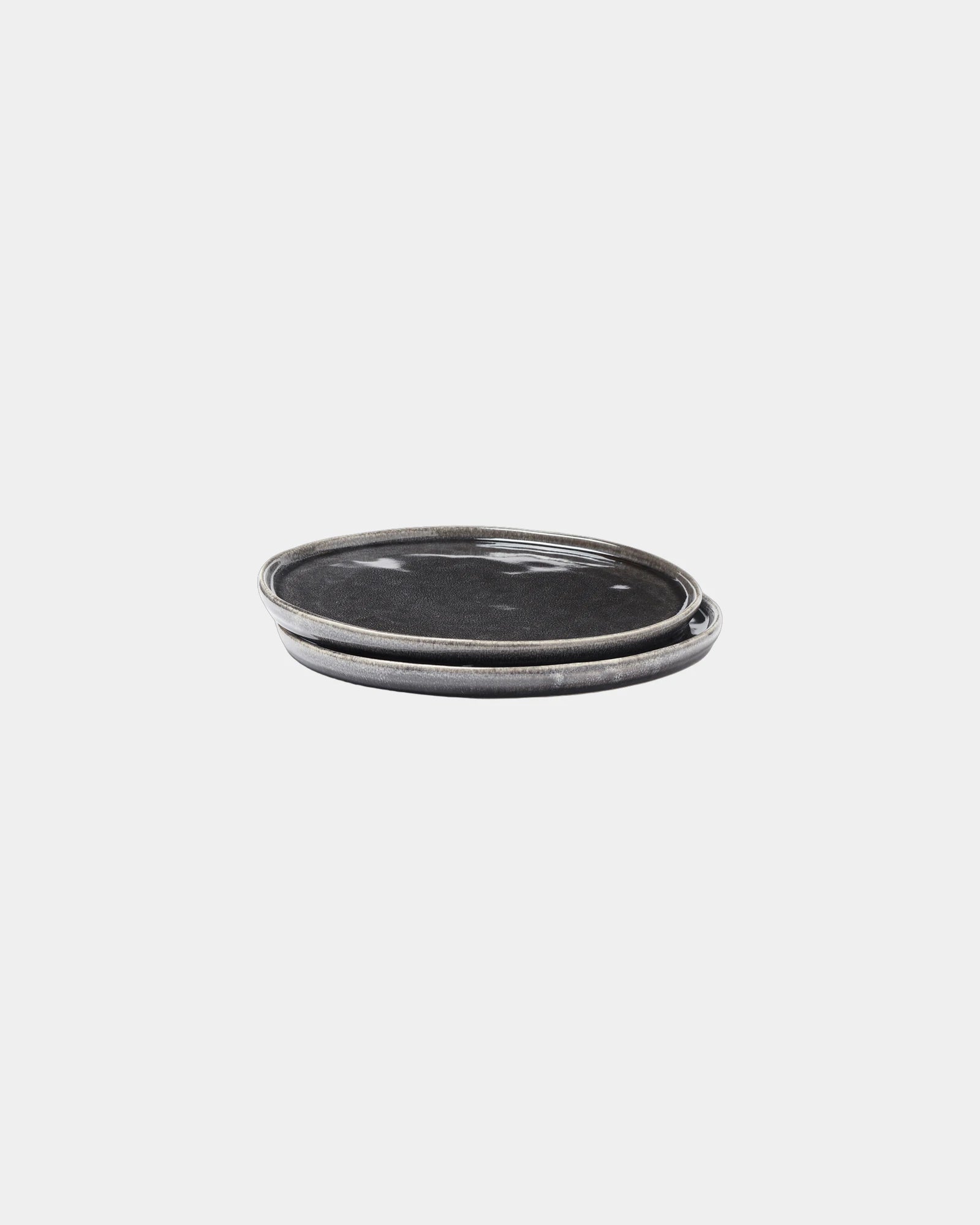 Set de 2 assiettes en grès Vinga Nomimono à personnaliser - Noir