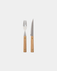 Set de couverts en bois FSC Vinga Paso 8pcs à personnaliser - Marron