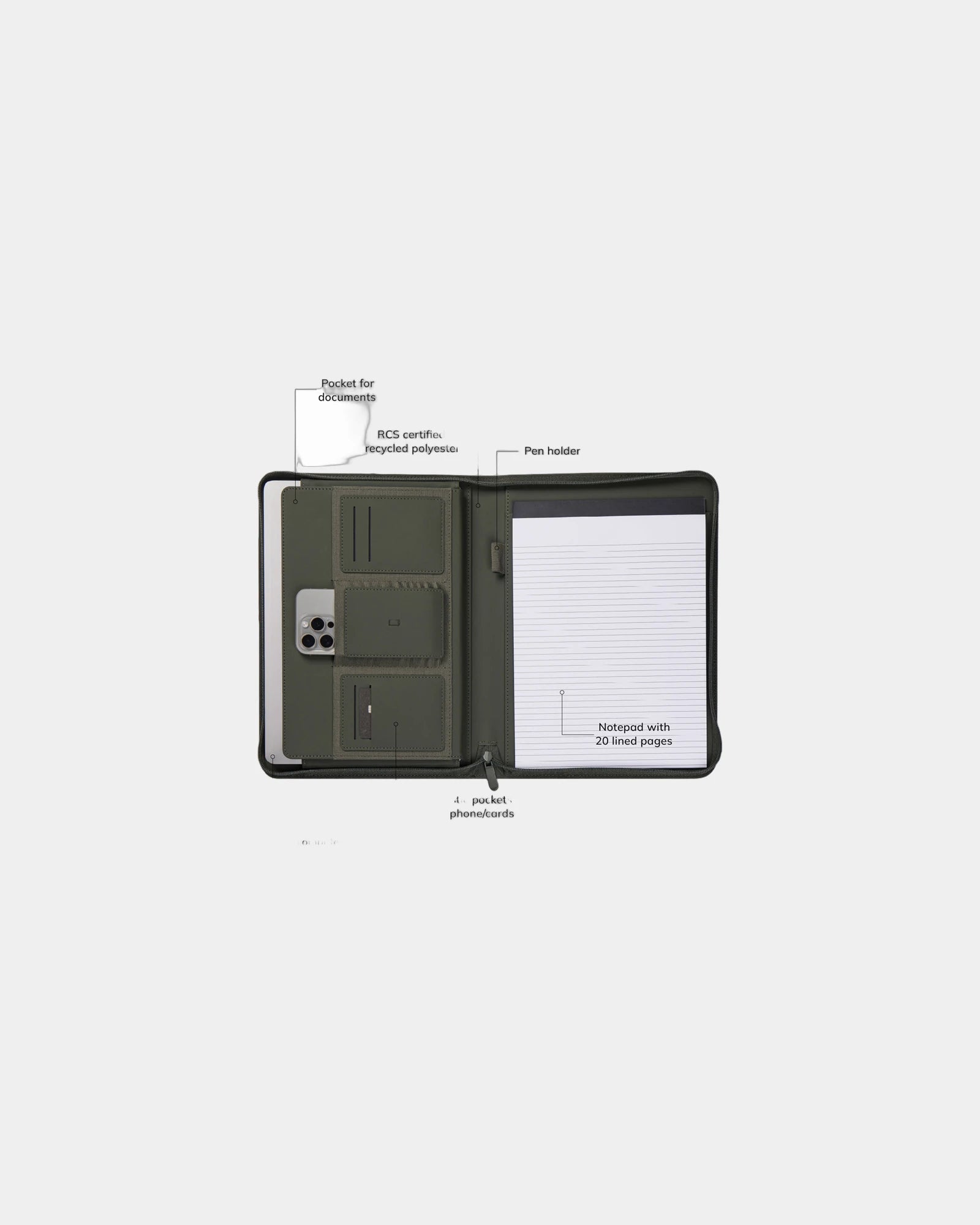 Porte-documents A4 polyester recyclé Vinga Baltimore à personnaliser - 10