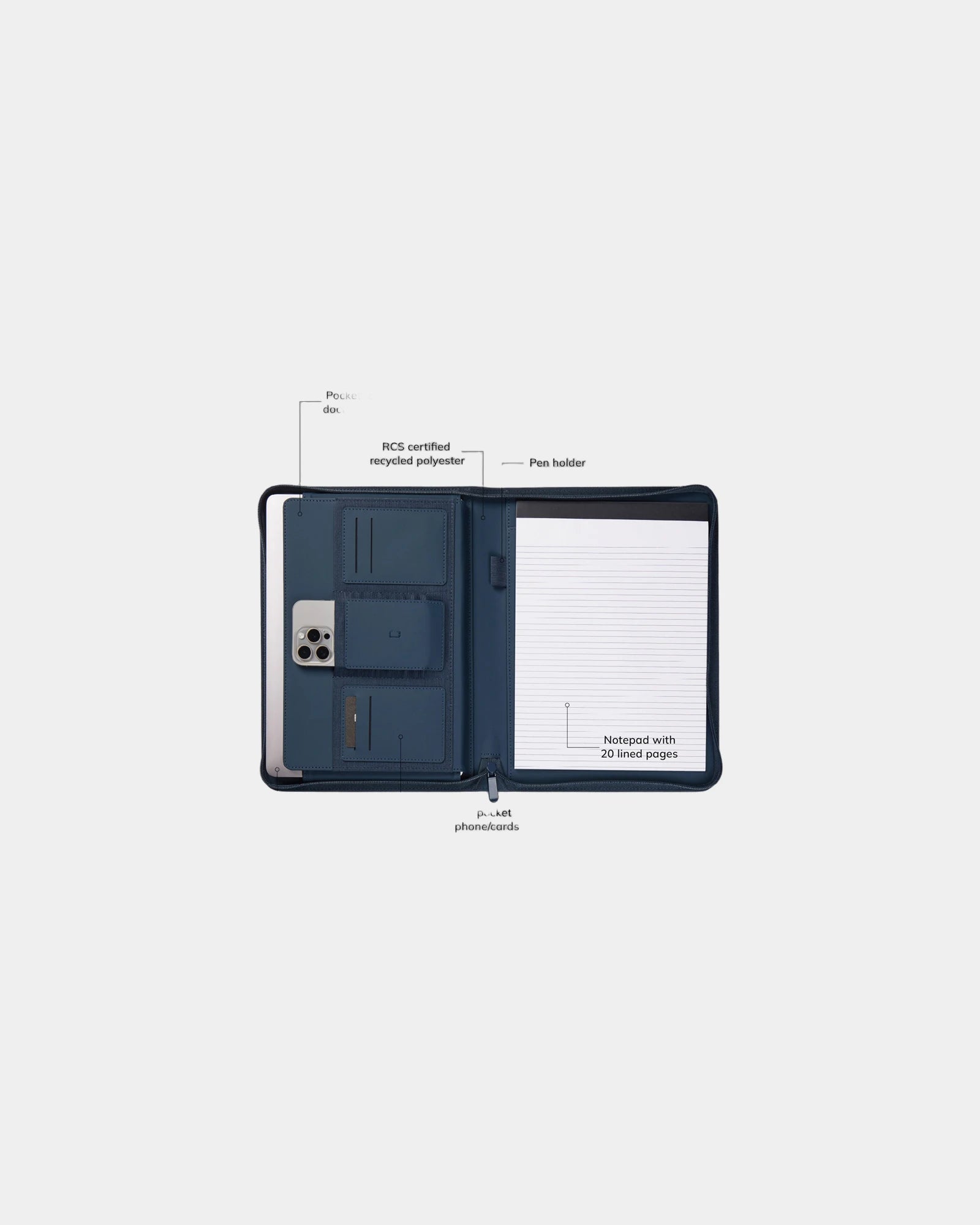 Porte-documents A4 polyester recyclé Vinga Baltimore à personnaliser - 24