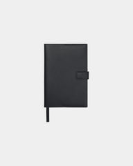 Carnet A5 polyester recyclé Vinga Timo à personnaliser - Noir