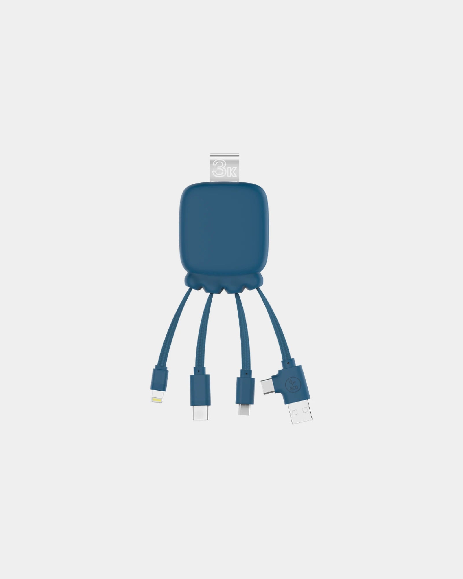 Batterie externe multi-câbles 3000mAh Gamma à personnaliser - Bleu