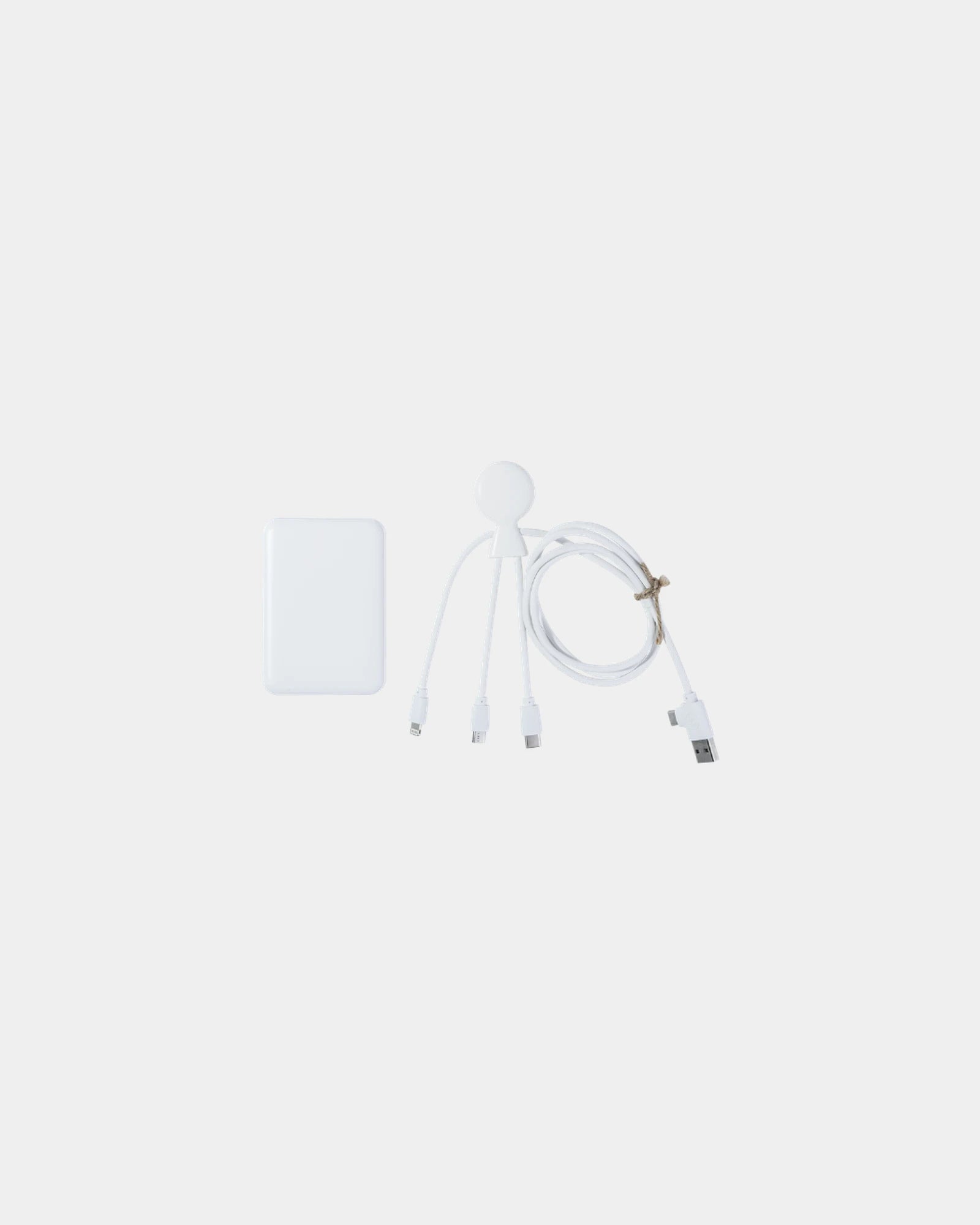 Pack de charge plastique recyclé à personnaliser - Blanc