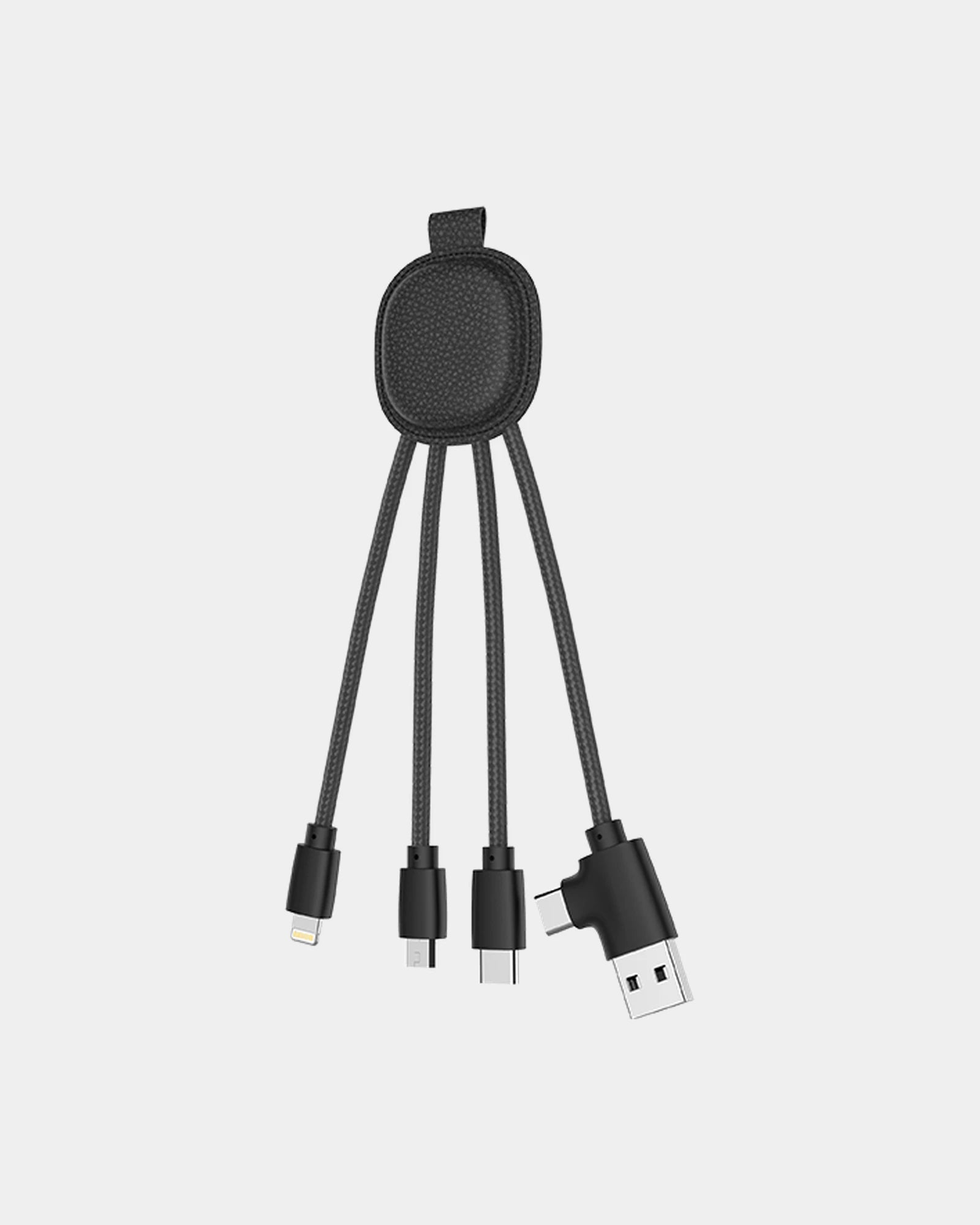 Câble de charge multi-connecteurs à personnaliser - Noir