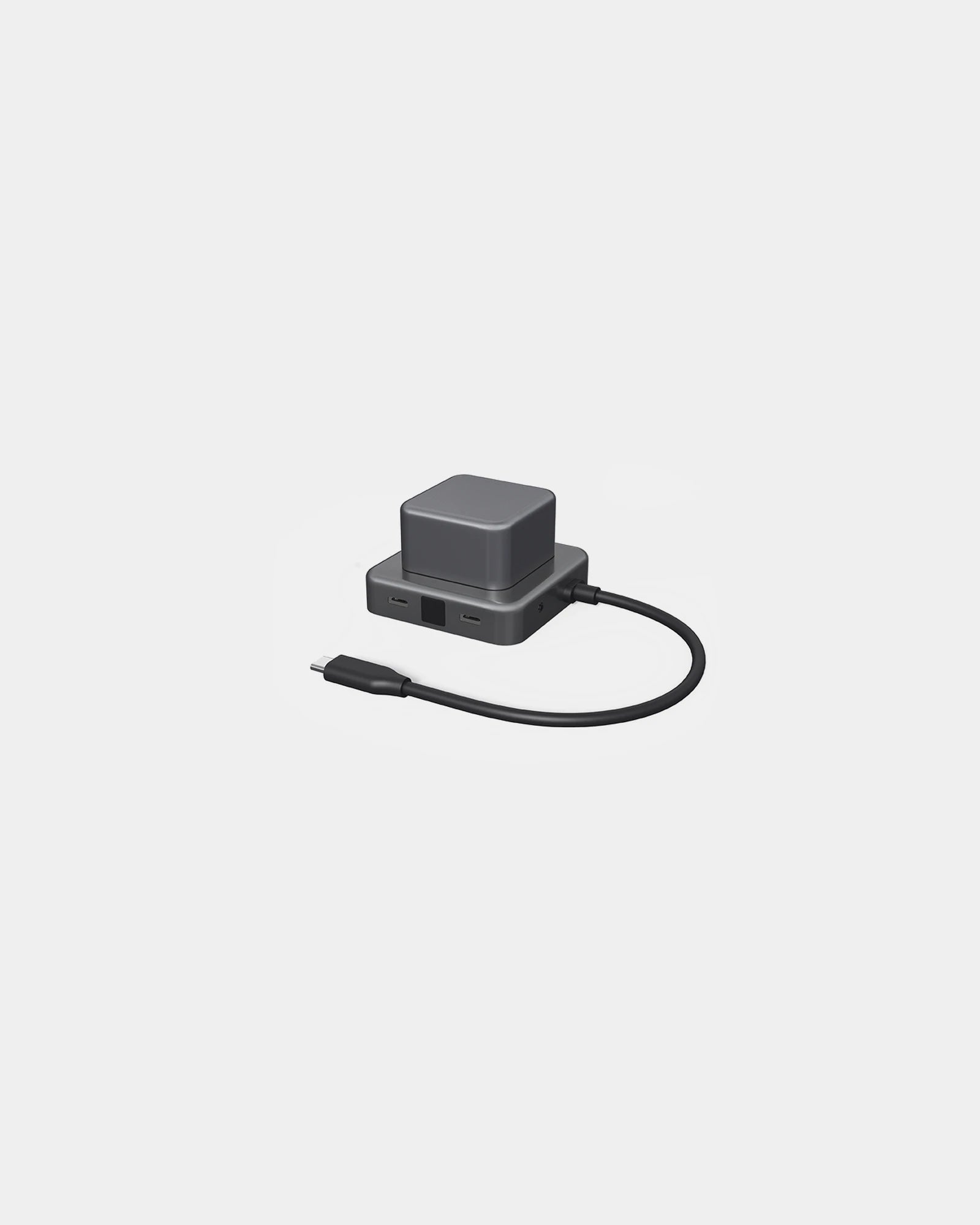 Hub 7-en-1 aluminium recyclé à personnaliser - Gris