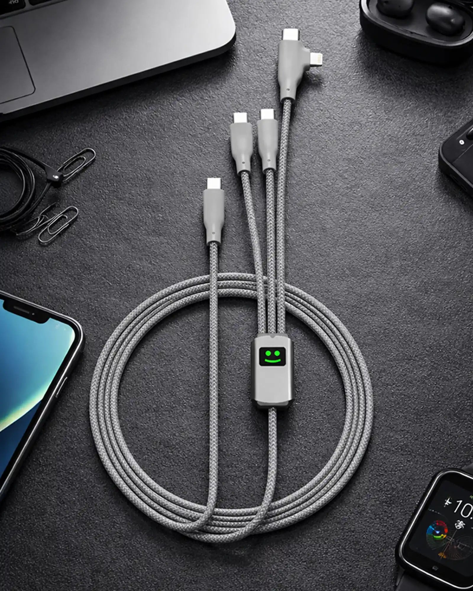 Câble USB aluminium recyclé 100W Allure 2 à personnaliser - 2