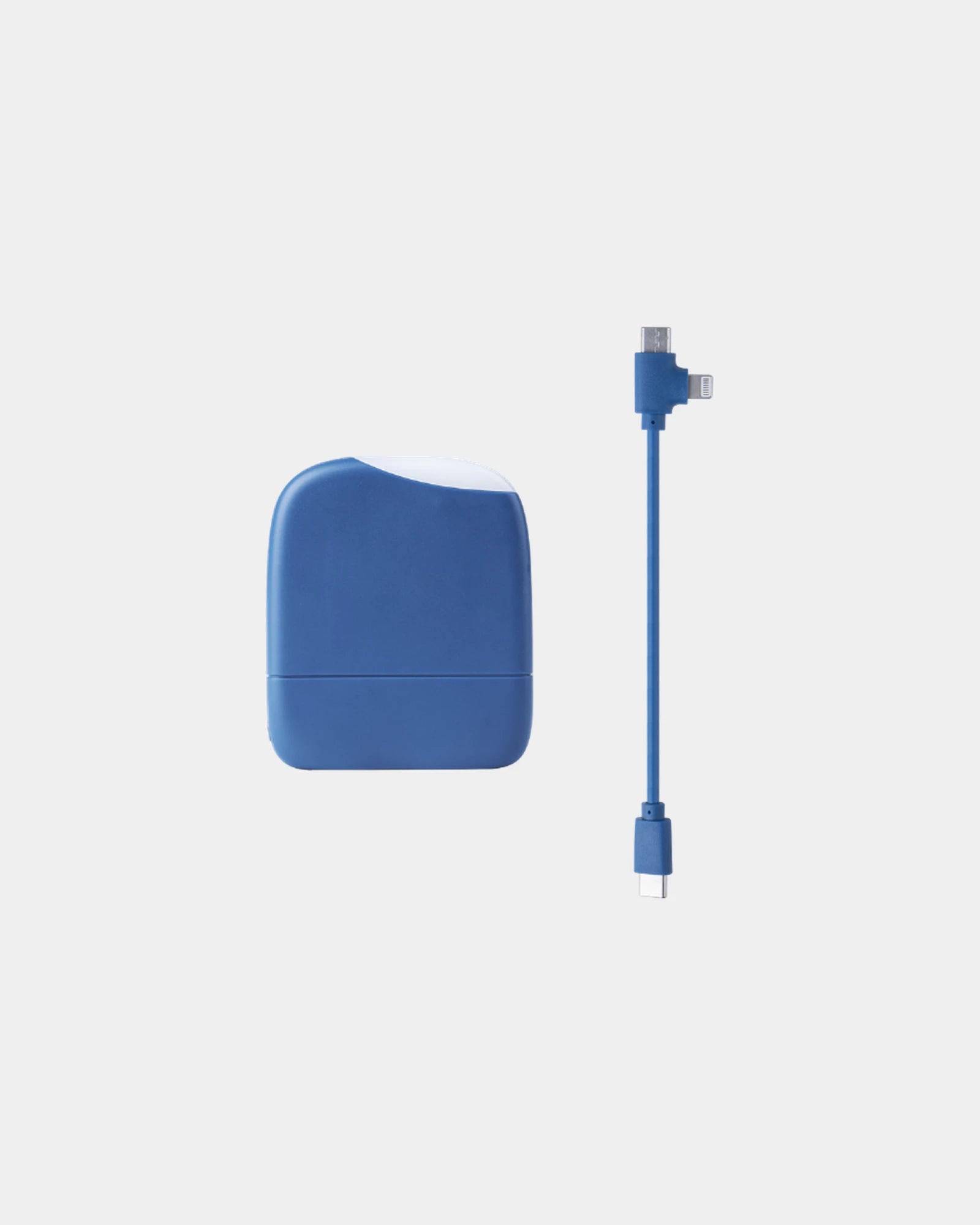 Chargeur-lampe de poche plastique recyclé ICE-P à personnaliser - Bleu