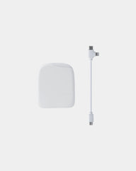 Chargeur-lampe de poche plastique recyclé ICE-P à personnaliser - Blanc