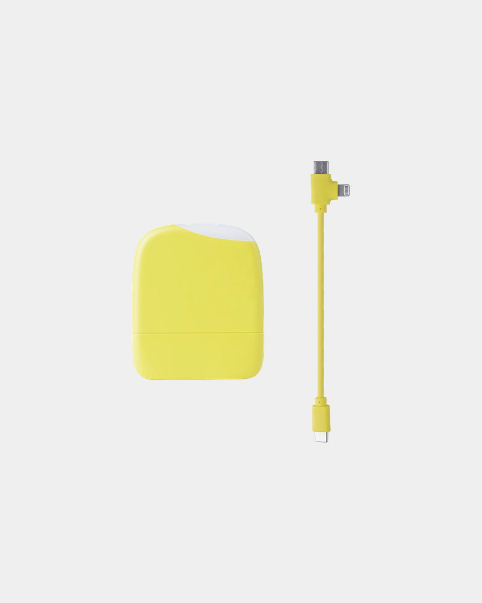Chargeur-lampe de poche plastique recyclé ICE-P à personnaliser - Jaune
