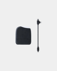 Chargeur batterie plastique recyclé ICE-P à personnaliser - Noir