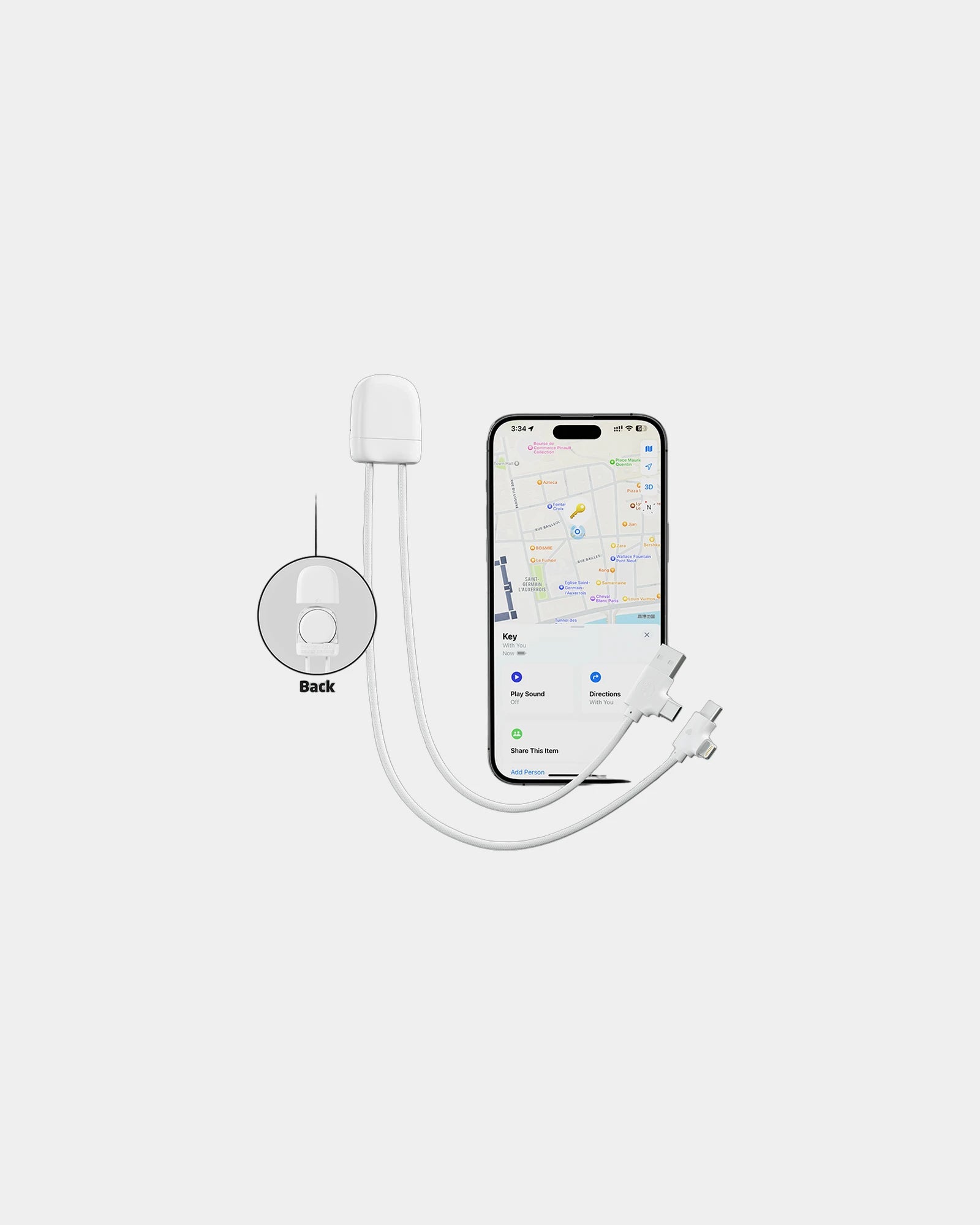 Câble de charge RP à personnaliser - Blanc