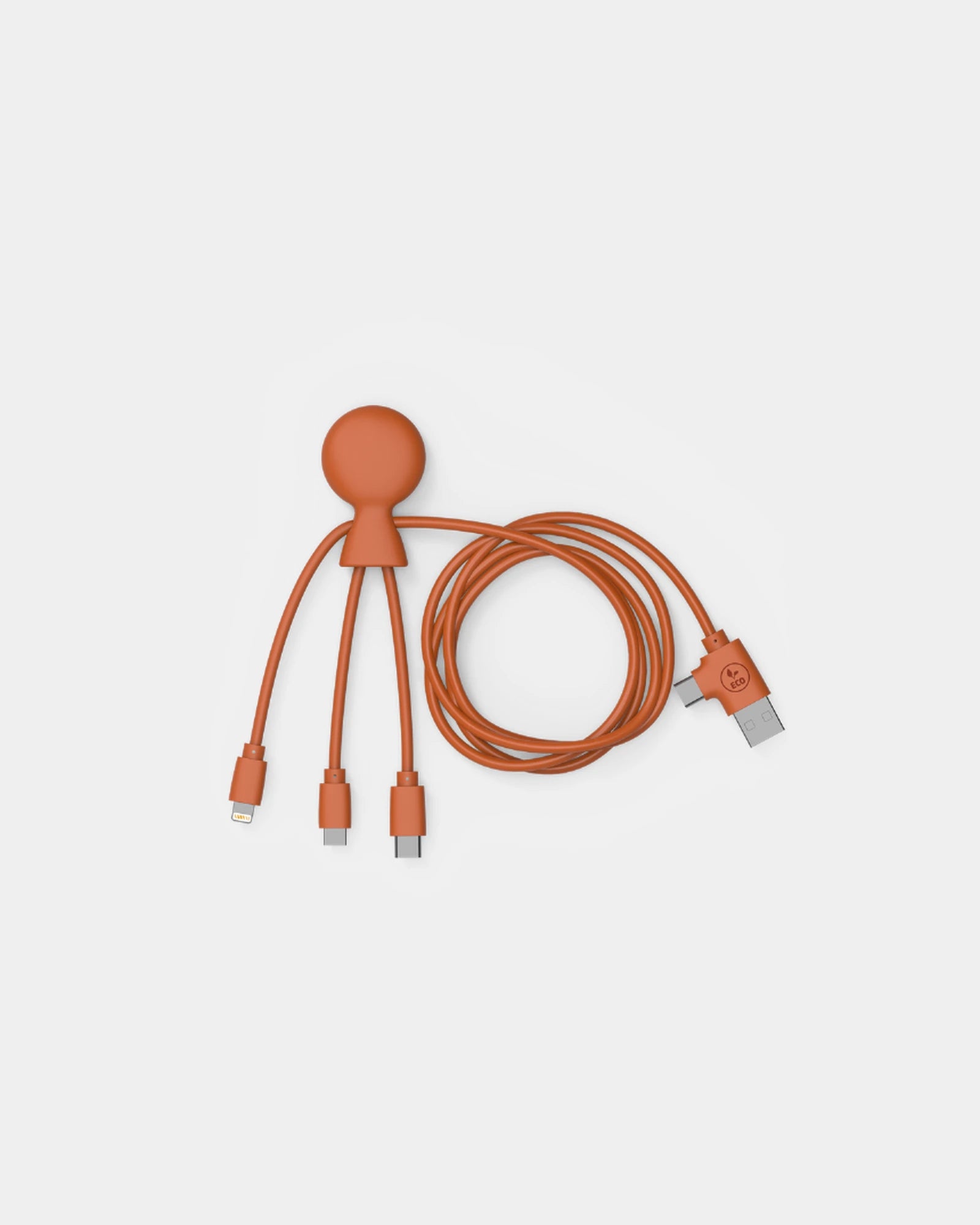 Câble de charge multi-connecteurs 1m à personnaliser - Orange