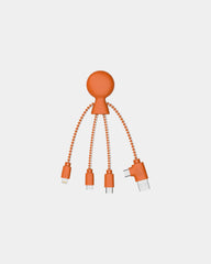 Câble de charge multi-connecteurs à personnaliser - Orange
