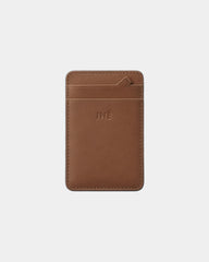 Porte-cartes éco cuir recyclé INE Mini Wallet à personnaliser - Cognac