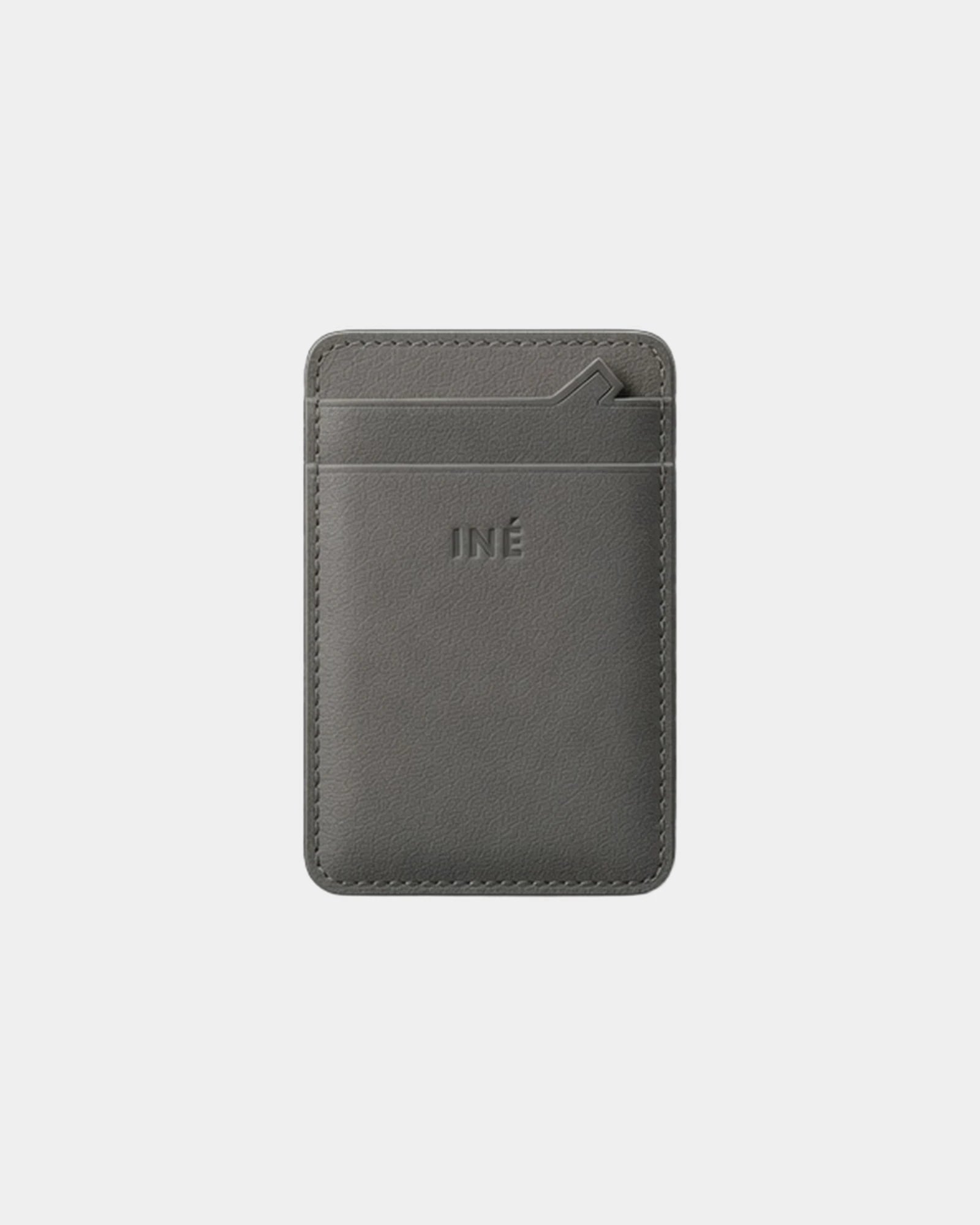Porte-cartes éco cuir recyclé INE Mini Wallet à personnaliser - Taupe