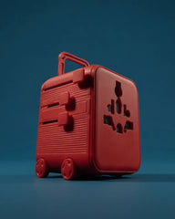 Adaptateur compact rouge Luggie à personnaliser - 3