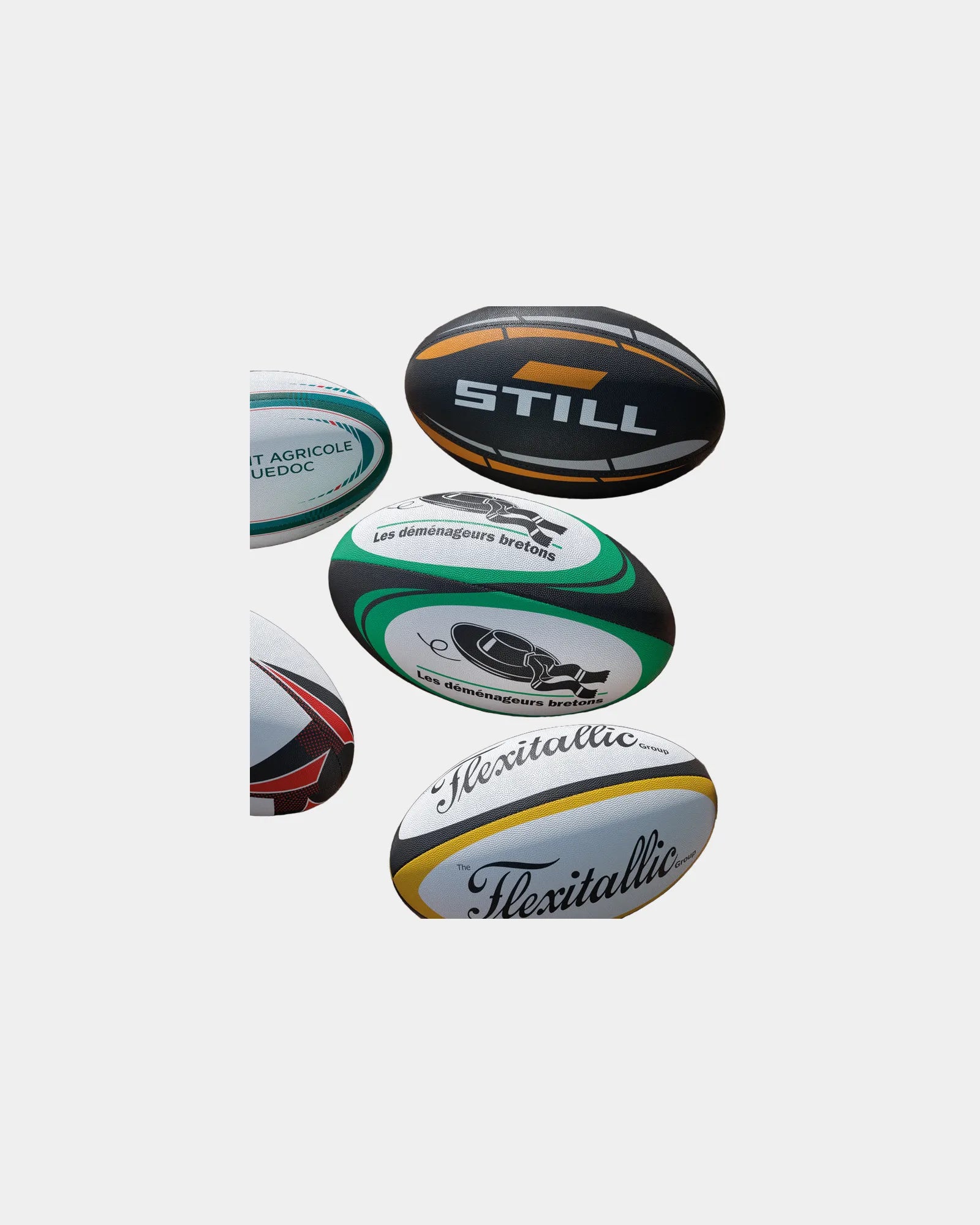 Mini ballon Rugby 16 cm à personnaliser - Multicolore
