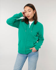 Sweat zippé unisexe personnalisable en coton bio - 17