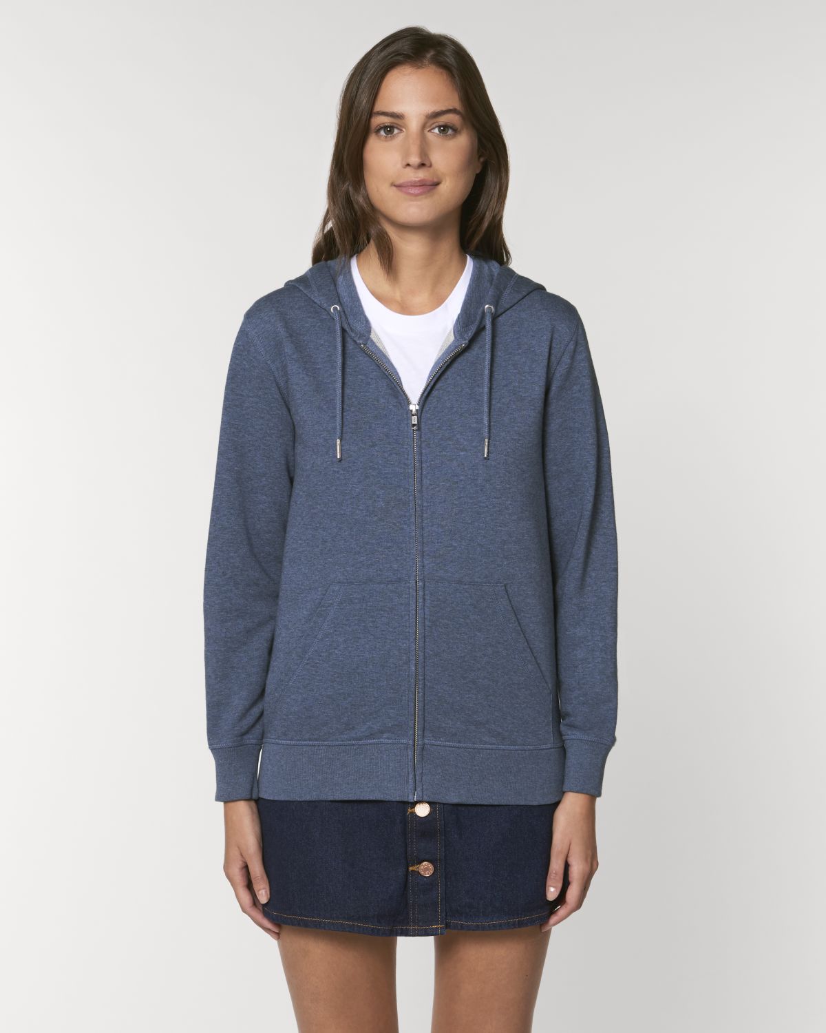 Sweat zippé unisexe personnalisable en coton bio - 10