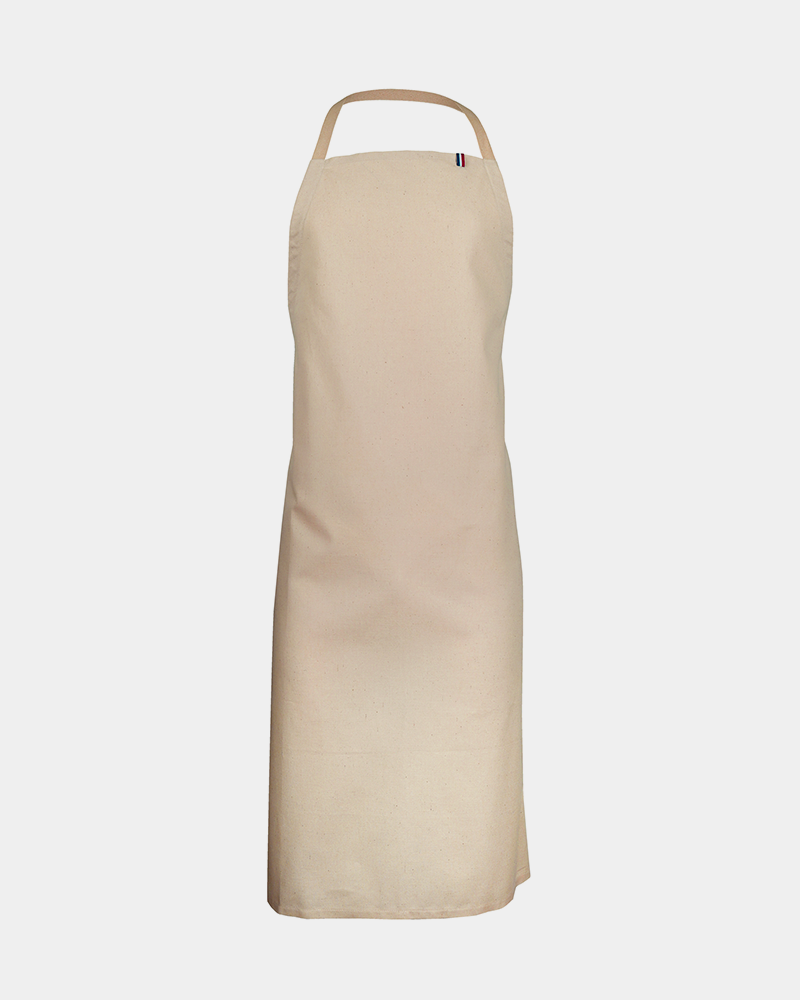 Tablier sans poches Made in France personnalisable - Naturel