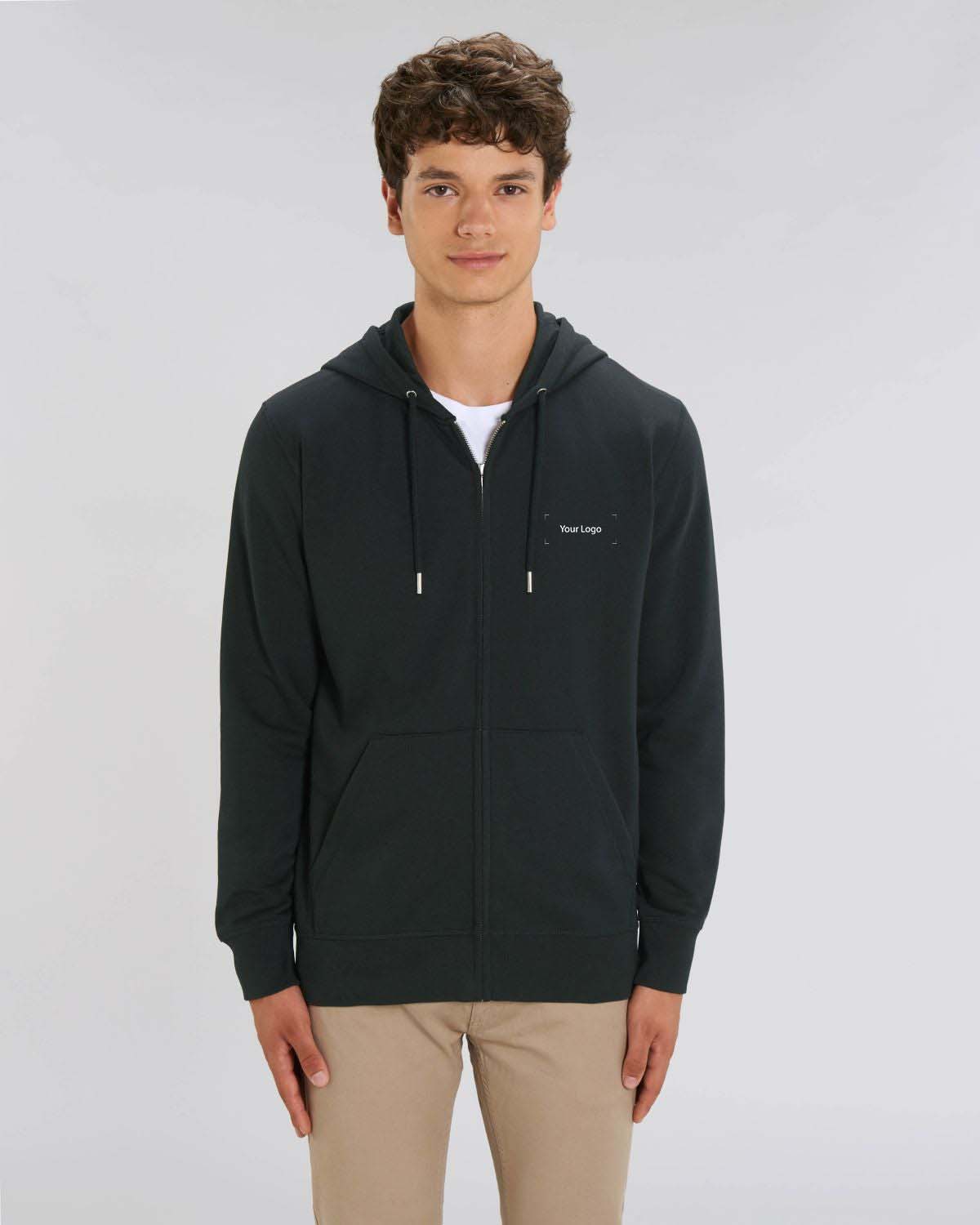 Sweat zippé unisexe personnalisable en coton bio - 2